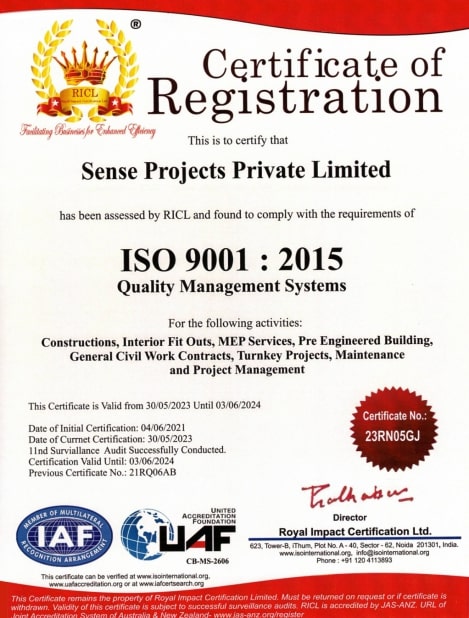 Certification Sense Projects Pvt Ltd. Delhi